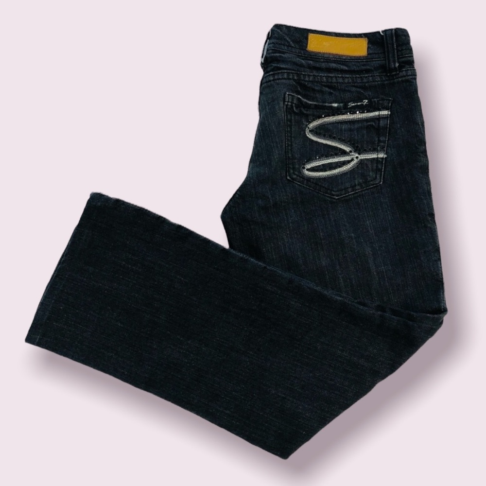 Seven7, Black Flare Jeans, Size 28 - Picture 4 of 16